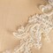 Ivory Beaded Lace Applique Patch for Bridal Gowns Veils and Accessories 8.25 Inch Single Piece